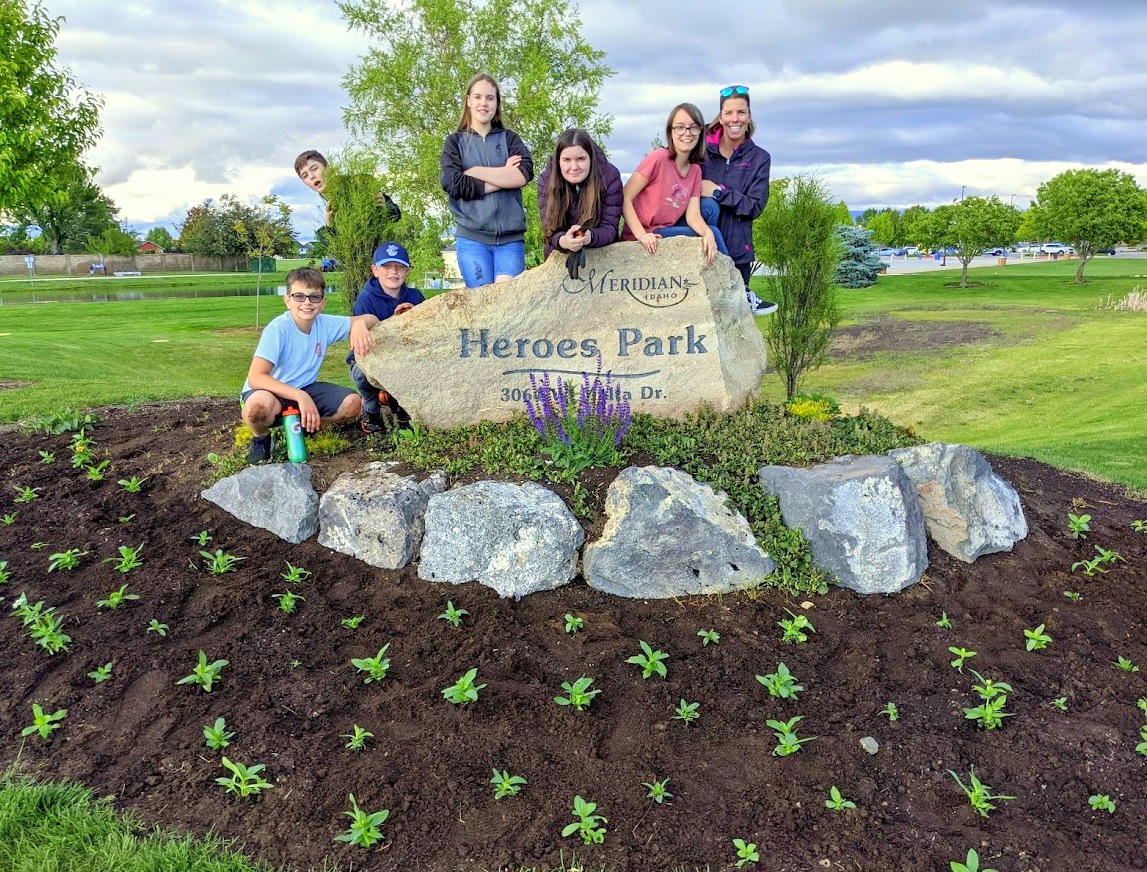 Group of kids at Heroes Park