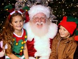 Santa with two girls