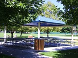 A picnic shelter at a park